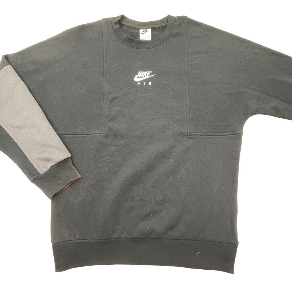 Nike Air Get Over Your Fear Of Heights Sweatshirt Black Crew Neck Small - Picture 1 of 12